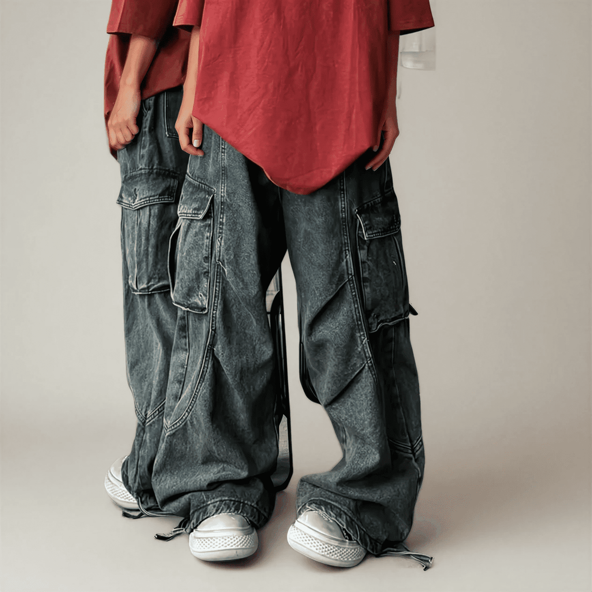 Y2K Baggy Cargo Jeans Women - IMG