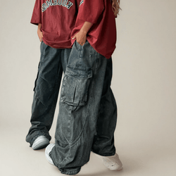 Y2K Baggy Cargo Jeans Women - IMG