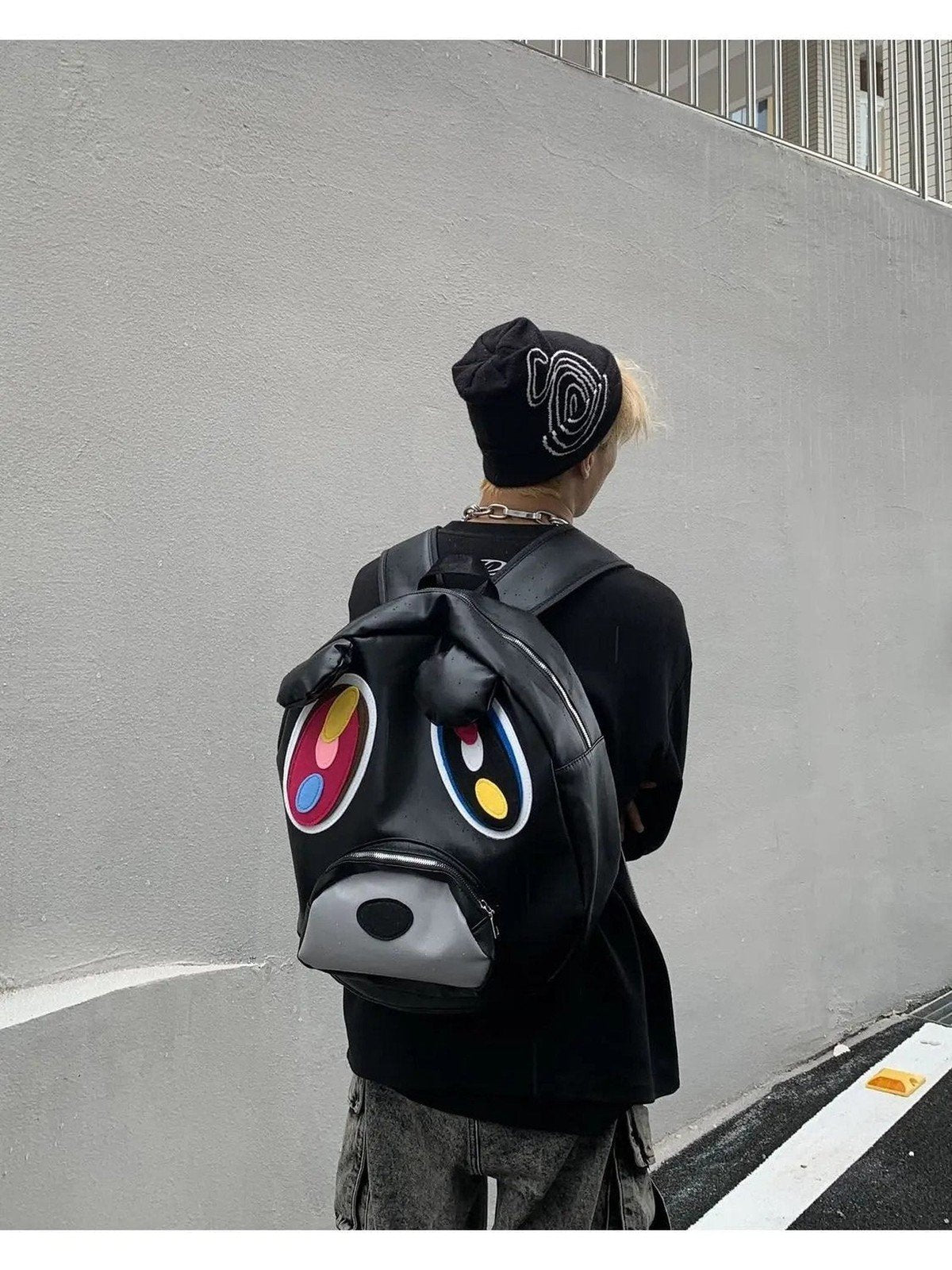 Y2K Denim Bear Backpack - IMG