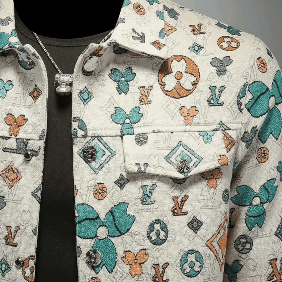 Y2K Monogram Statement Jacket - IMG