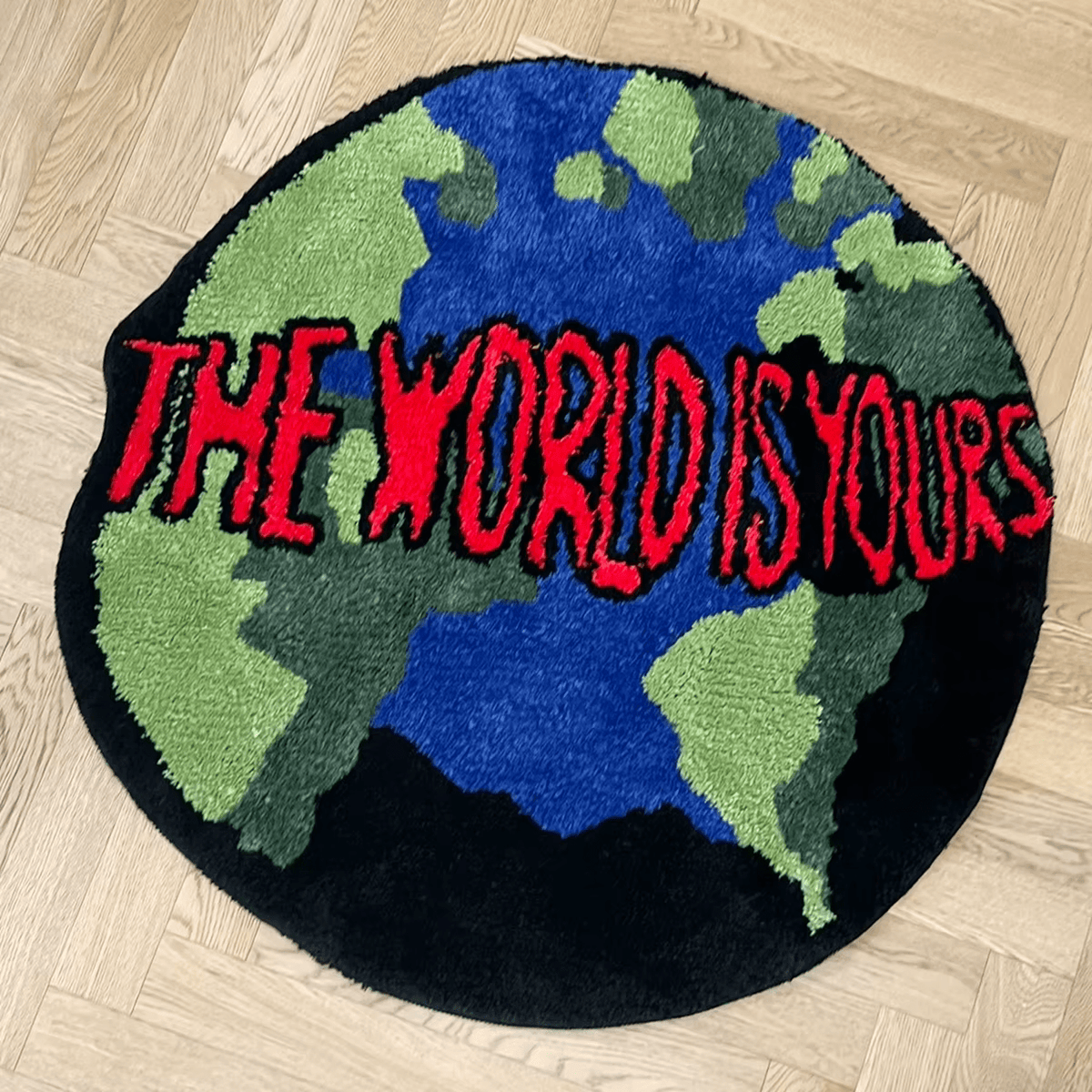 Y2K Rug Earth Round Mat - IMG