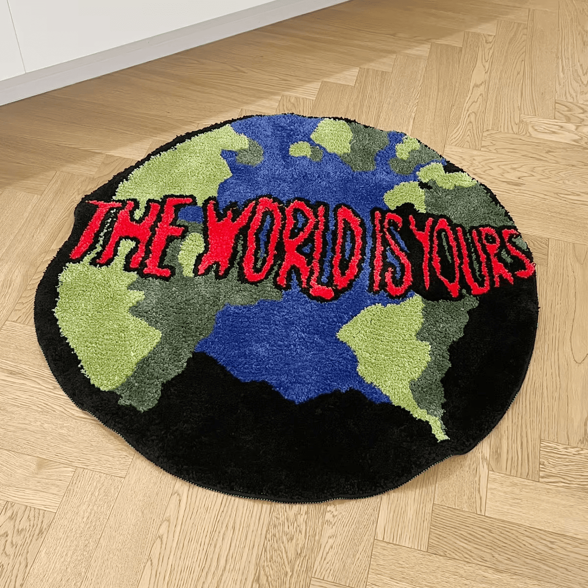 Y2K Rug Earth Round Mat - IMG
