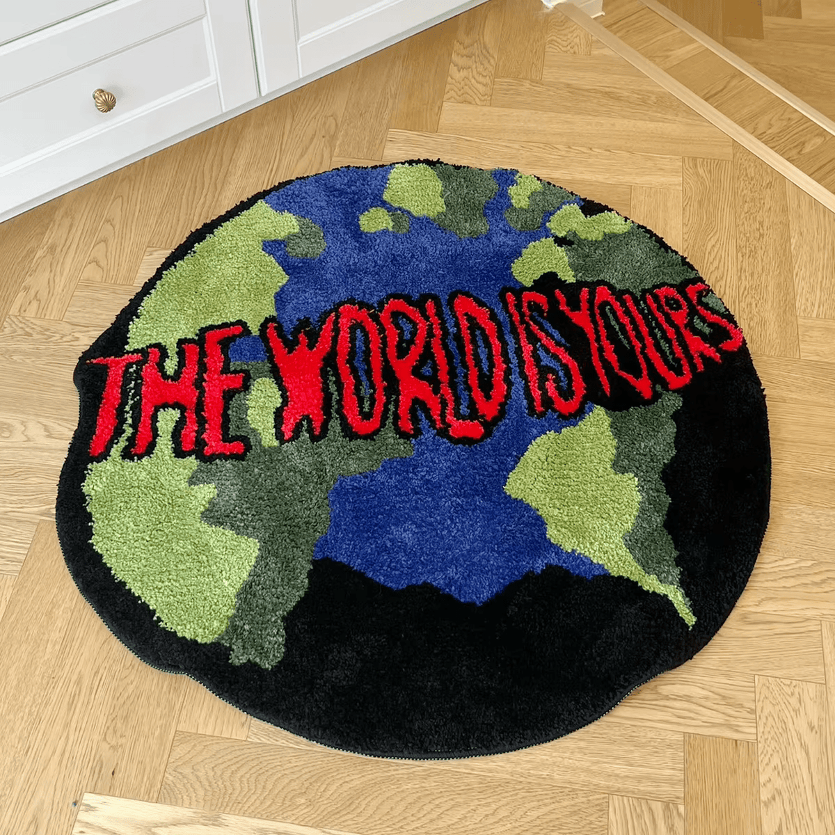 Y2K Rug Earth Round Mat - IMG