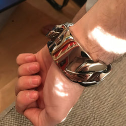 Big Curb Chunky Cuban Chain Hip-Hop Bracelet - IMG