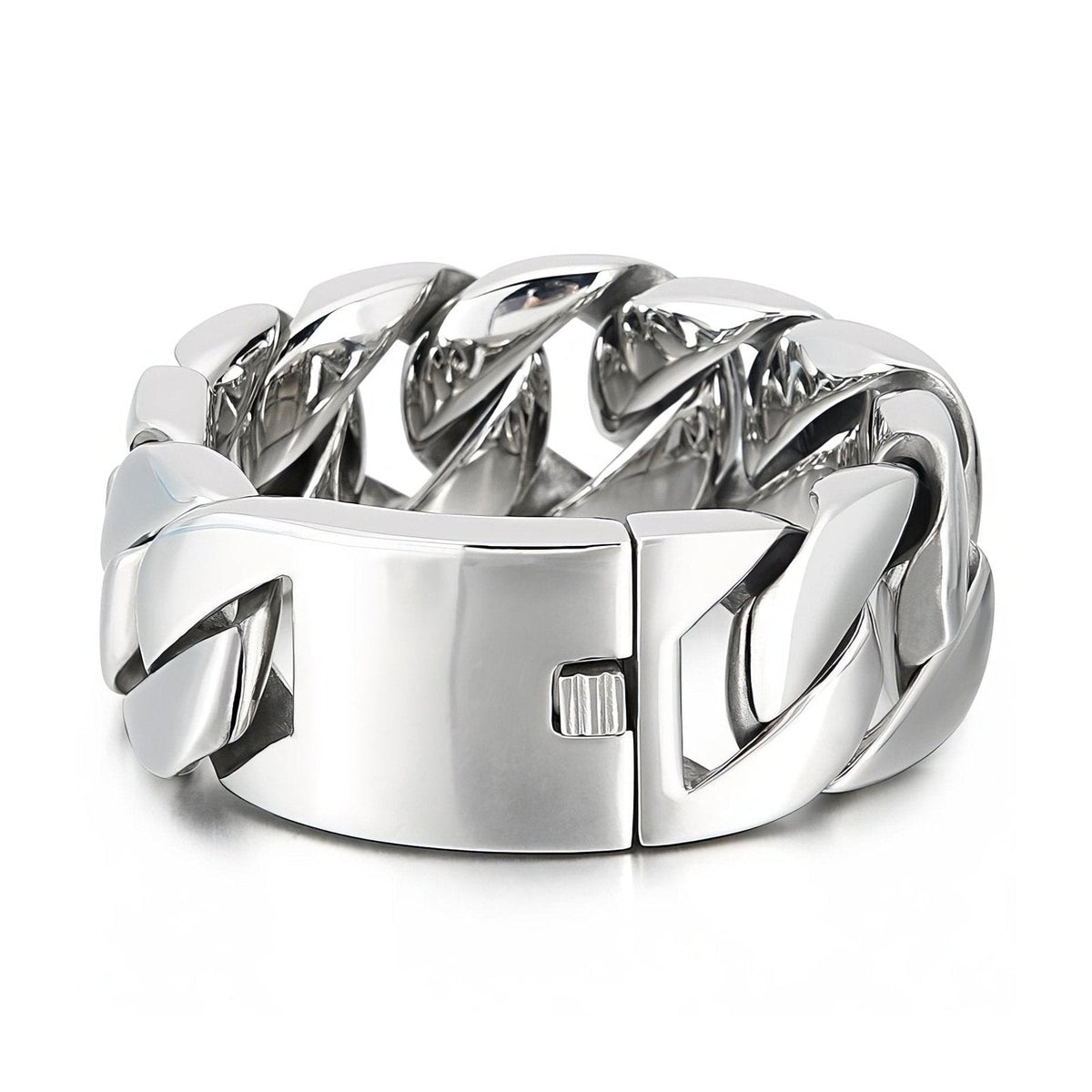 Big Curb Chunky Cuban Chain Hip-Hop Bracelet - IMG