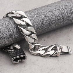 Big Curb Chunky Cuban Chain Hip-Hop Bracelet - IMG