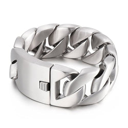 Big Curb Chunky Cuban Chain Hip-Hop Bracelet - IMG