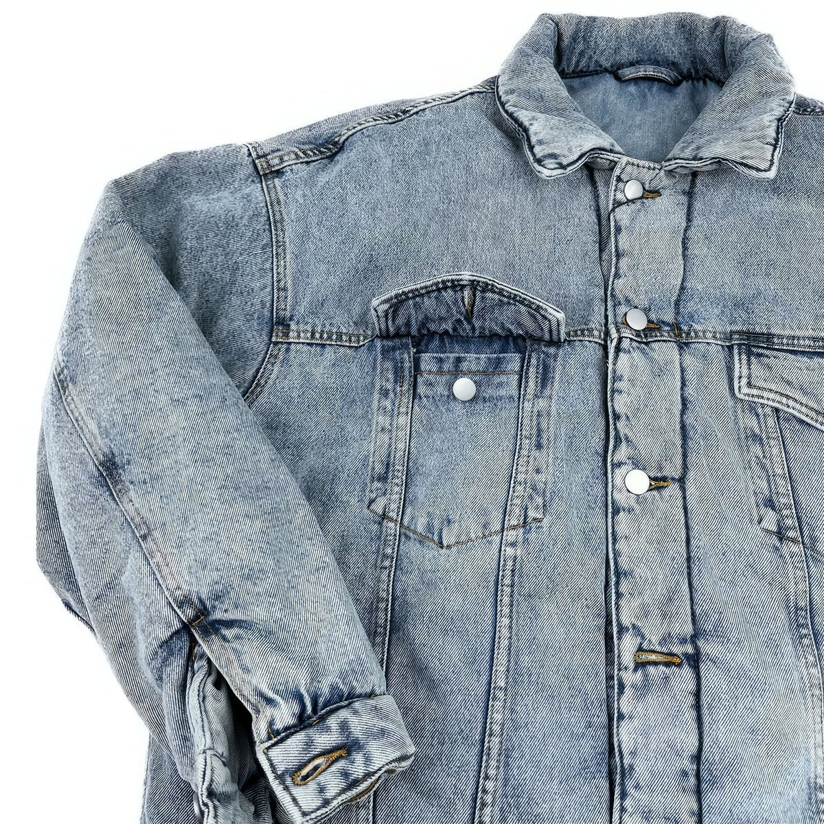 Distressed Oversized Denim Detroit Jacket - IMG