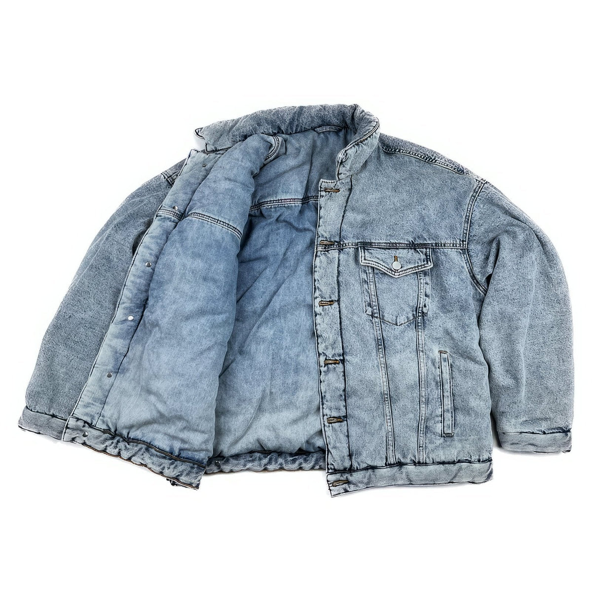 Distressed Oversized Denim Detroit Jacket - IMG