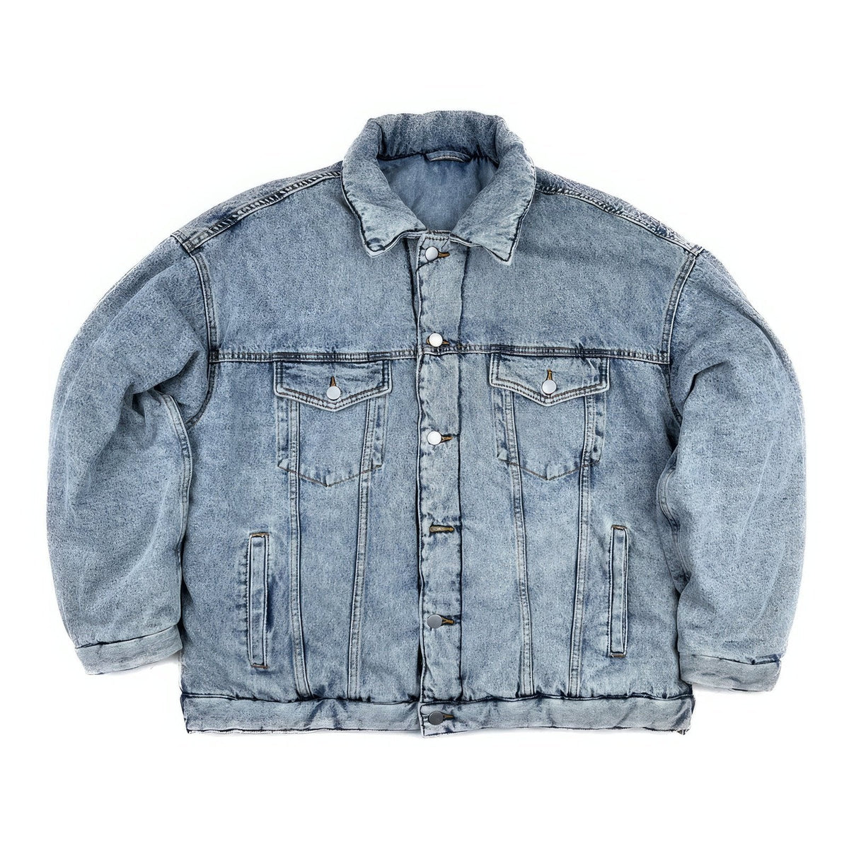 Distressed Oversized Denim Detroit Jacket - IMG
