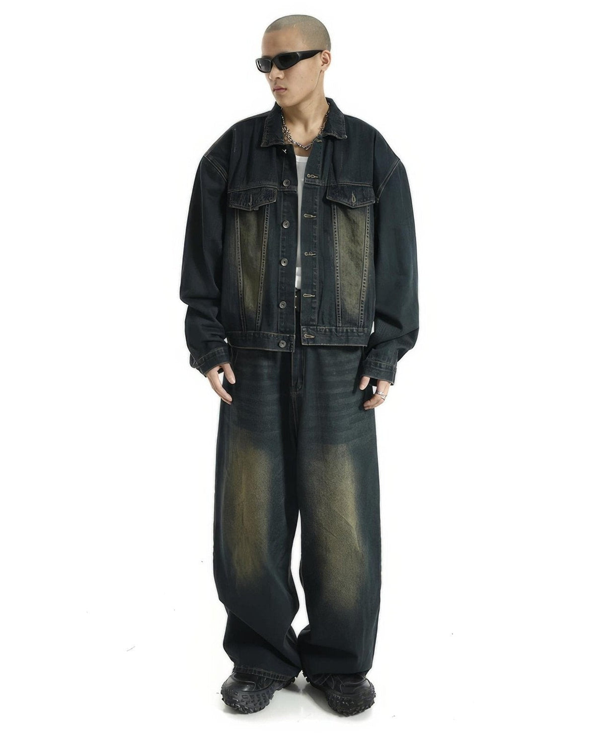 Extra Baggy Washed Retro Jeans - IMG