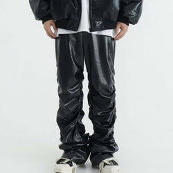 Loose Leather Streetwear Pants - IMG