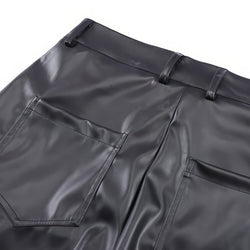 Loose Leather Streetwear Pants - IMG