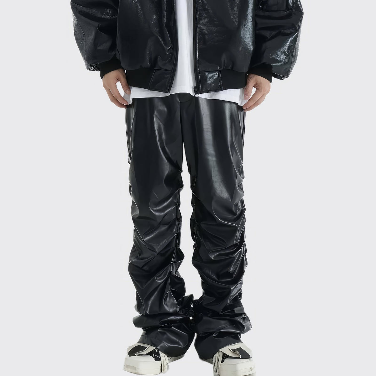 Loose Leather Streetwear Pants - IMG