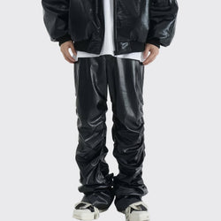 Loose Leather Streetwear Pants - IMG