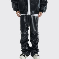 Loose Leather Streetwear Pants - Starphase