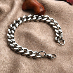 Luxurious Stainless Steel Cuban Link Chain Bracelet - IMG