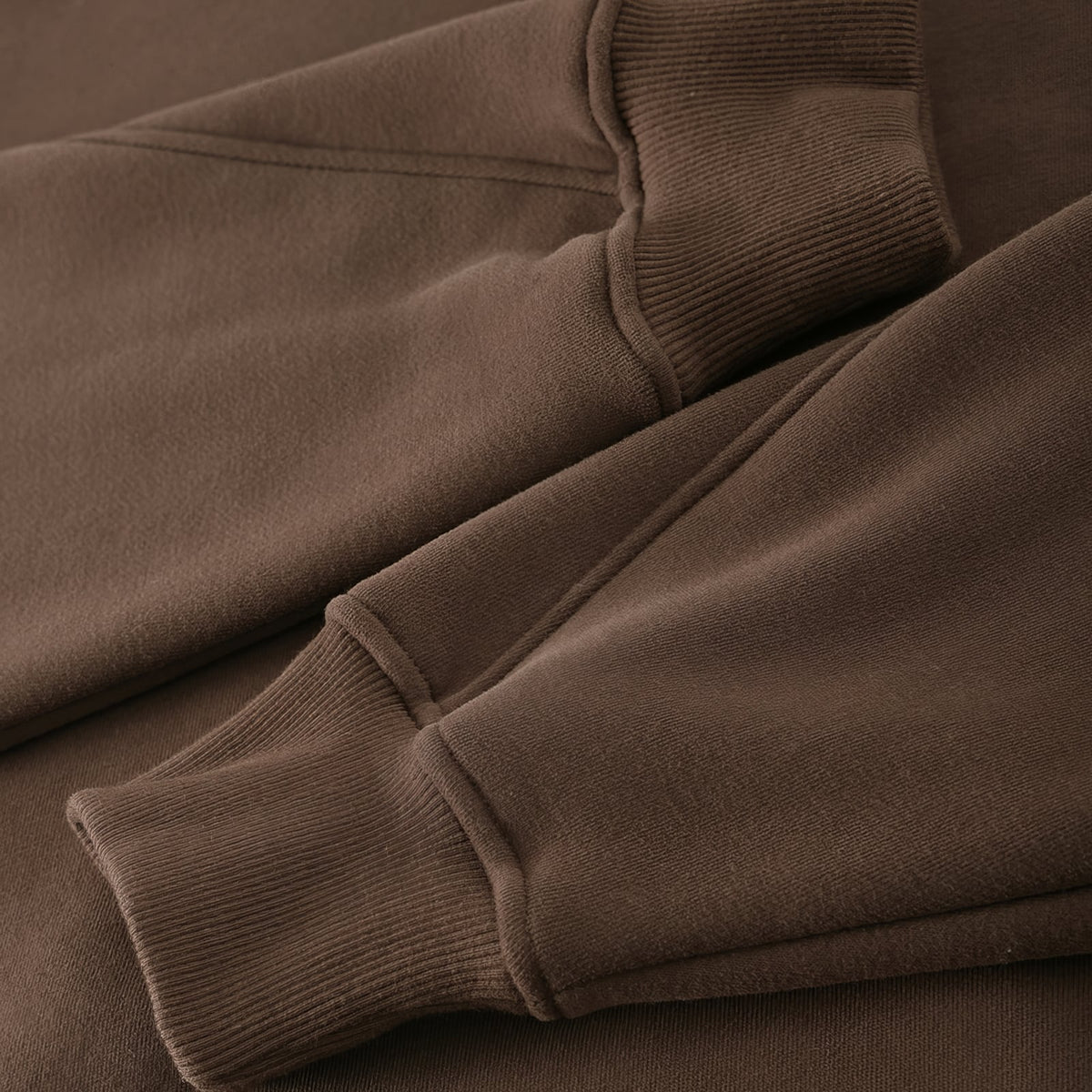 Oversized Solid Fleece Pullover Hoodie - IMG