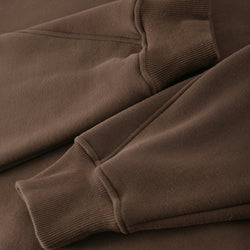 Oversized Solid Fleece Pullover Hoodie - IMG