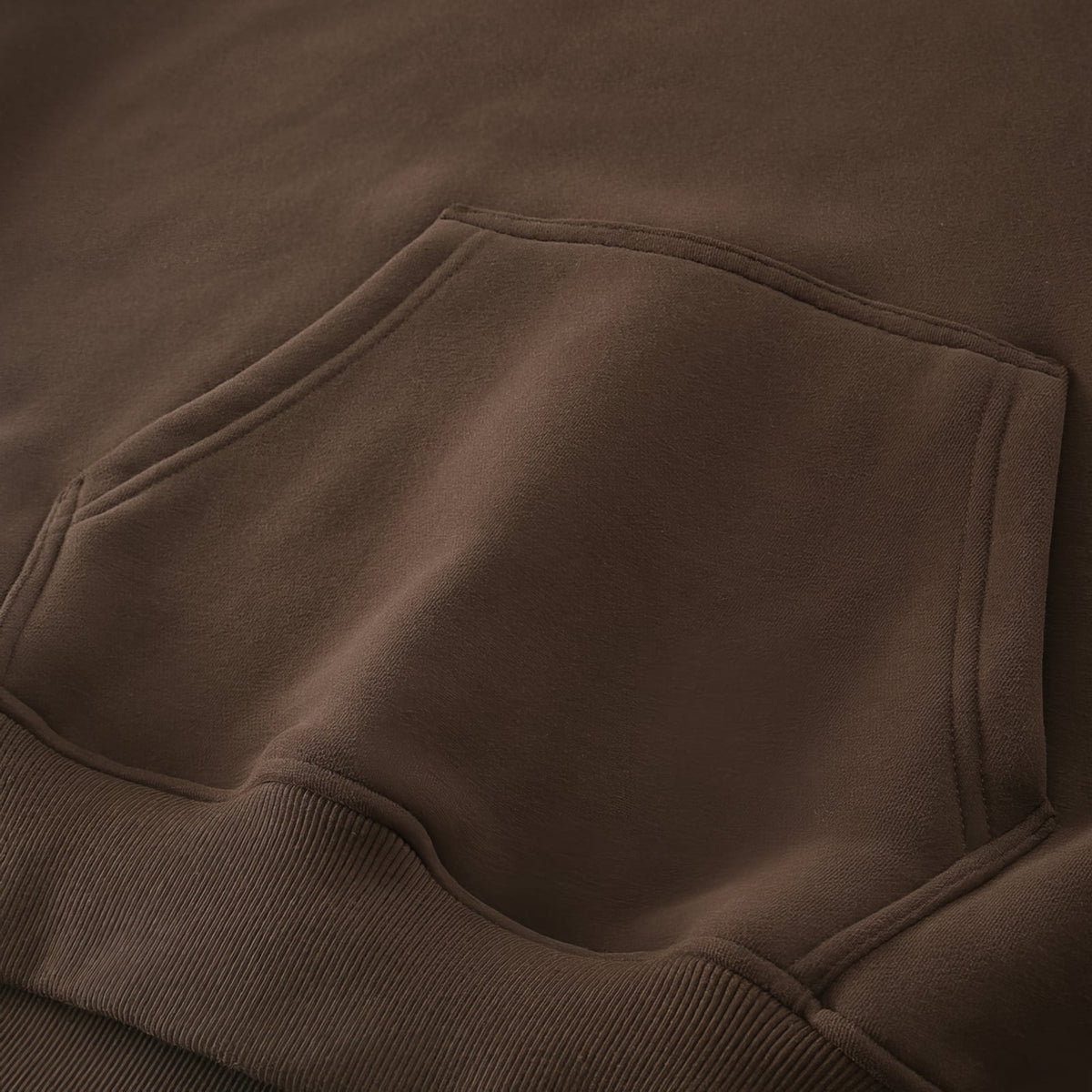 Oversized Solid Fleece Pullover Hoodie - IMG