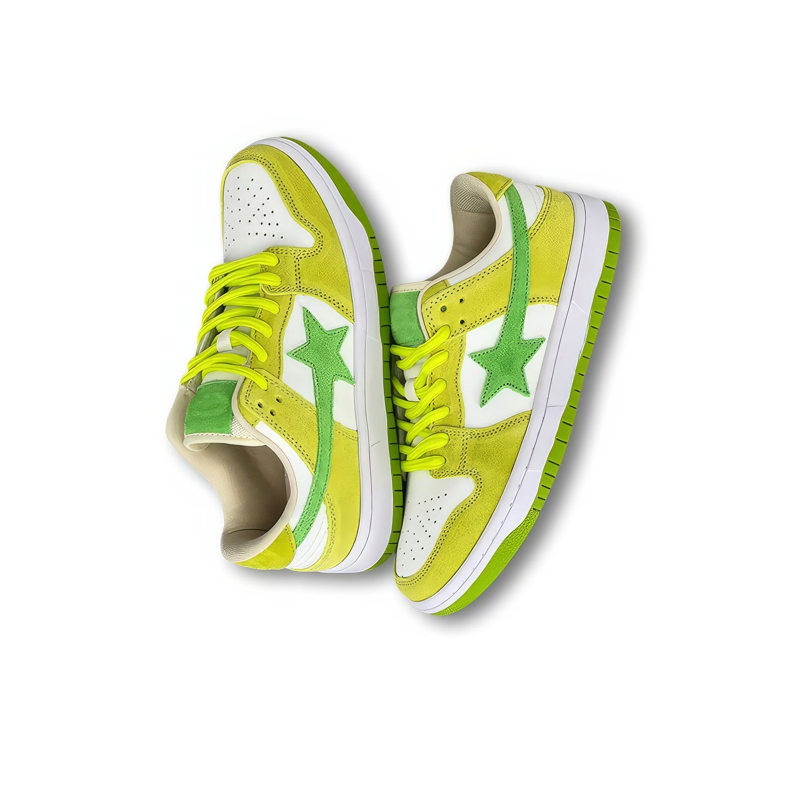 Shooting Star Aesthetic Sneakers, EU42 (US10.0) / Brown/Green