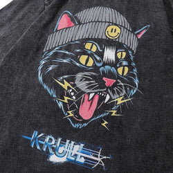 Trippy Krull Cat Oversized Vintage Graphic T-Shirt - Starphase